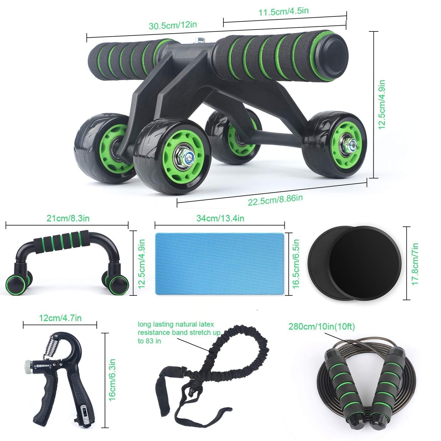 GlowMax™ 10-in-1 Fitness Kit - Ultimate Home Workout & Glow-Up Bundle (COMES WITH FREE GIFT BOX)